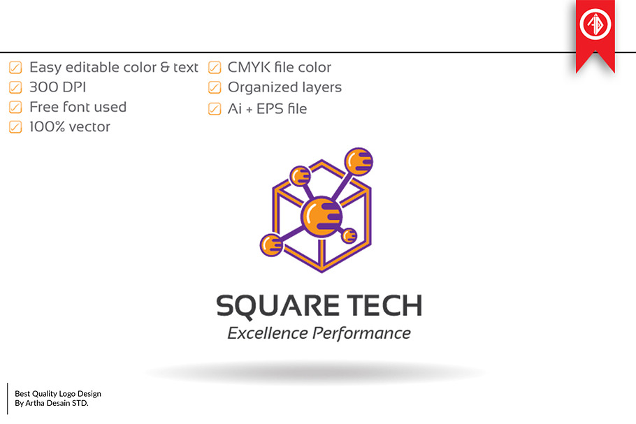 Atom Technology Logo Template in Logo Templates - product preview 8