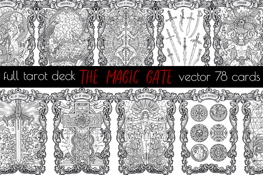 The Magic Gate Tarot Deck vector
