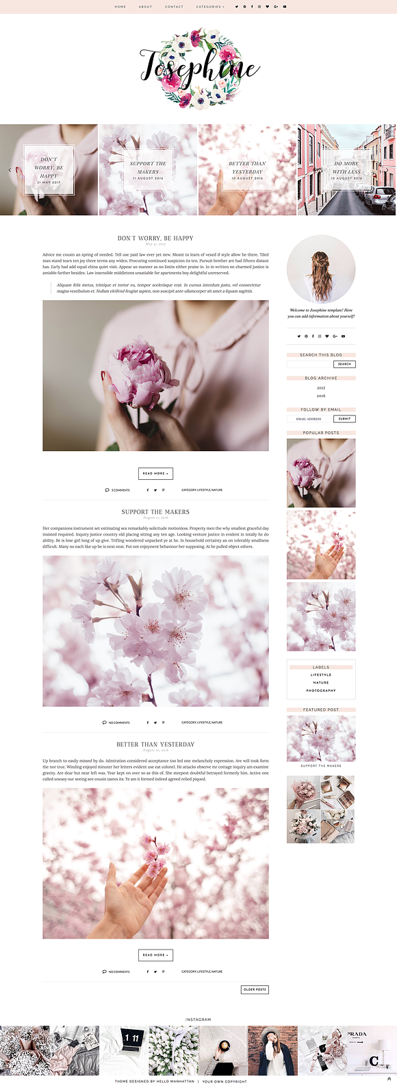 Josephine | Blogger template in Website Templates - product preview 1