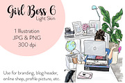 Girl boss 6 -Light Skin illustration