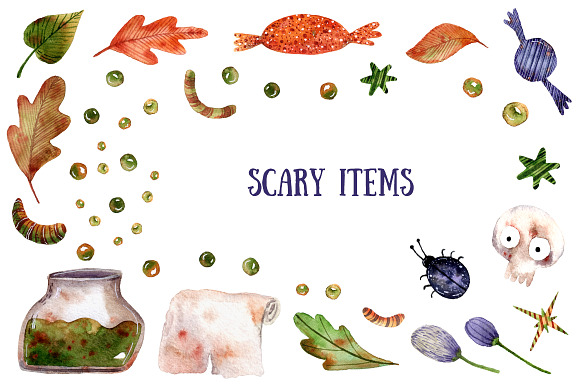The Mad Halloween - Watercolor Set in Illustrations - product preview 3