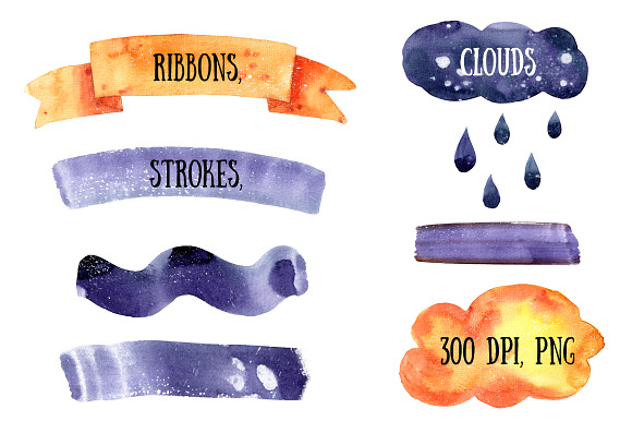 The Mad Halloween - Watercolor Set in Illustrations - product preview 4