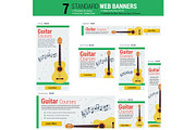 Seven web banners - Guitar Courses