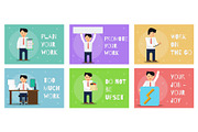 Six promo cards - work business