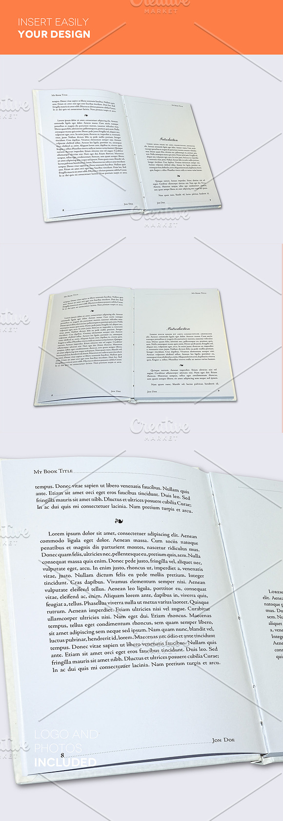 6 Book Interior Pages Mockups v.2 in Print Mockups - product preview 1