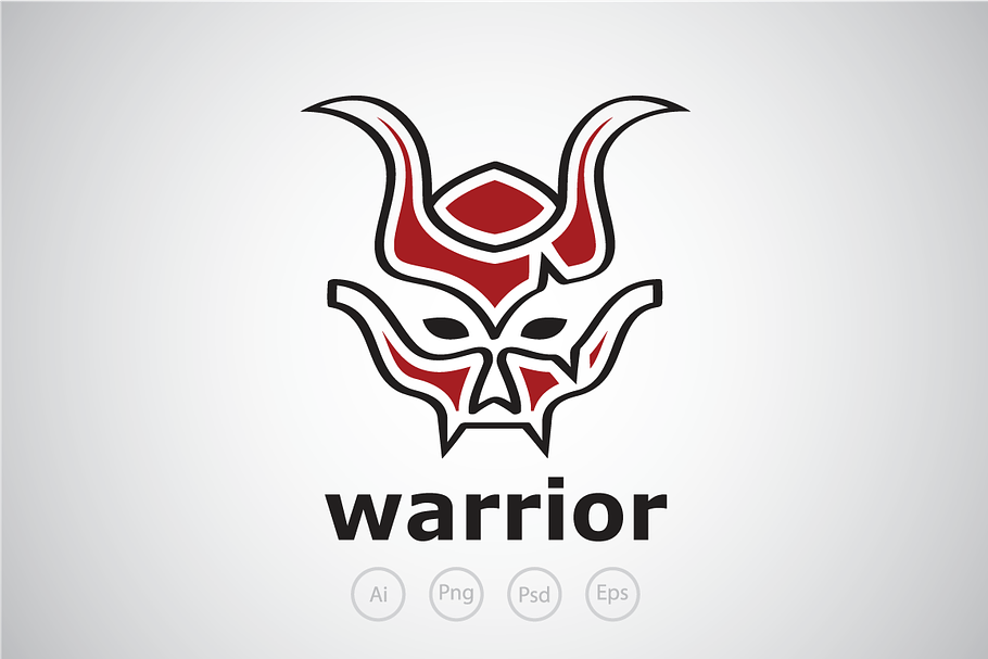 Warrior Mask Logo Template in Logo Templates - product preview 8