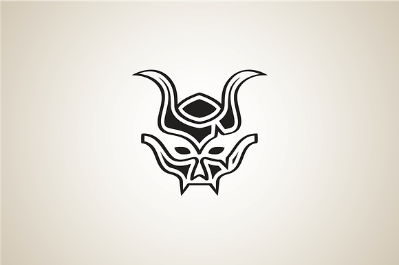 Warrior Mask Logo Template in Logo Templates - product preview 2