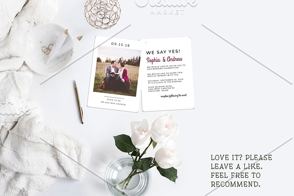Photo Wedding Invitation in Wedding Templates - product preview 1