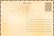 Retro blank postcard template