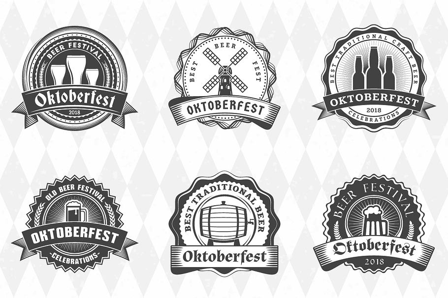 Set of Oktoberfest Badges in Logo Templates - product preview 8