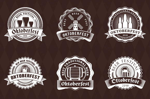 Set of Oktoberfest Badges in Logo Templates - product preview 2