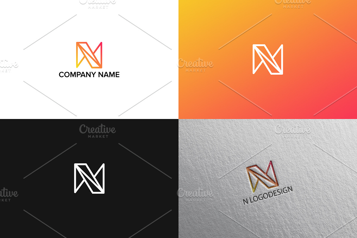 Letter N logo design in Logo Templates - product preview 8
