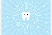 Healthy white tooth icon Shining 