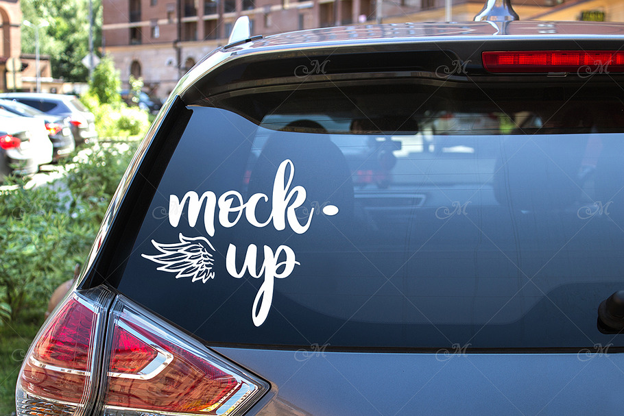 Rear Window Car Mock-up. PSD+JPG in Product Mockups - product preview 8