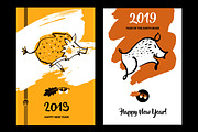 New Year 2019 boar