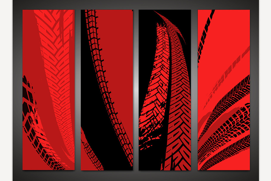 Tire Banners set in Illustrations - product preview 8