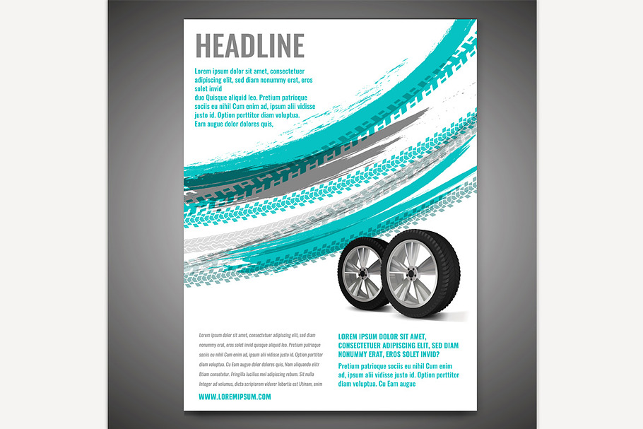 Grunge Tire Poster in Illustrations - product preview 8