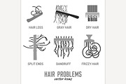 Hair problem icons