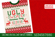Ugly Sweater Х-mas Party Invite RW