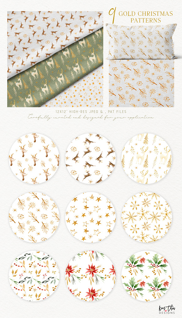 Gold Christmas Collection in Illustrations - product preview 2
