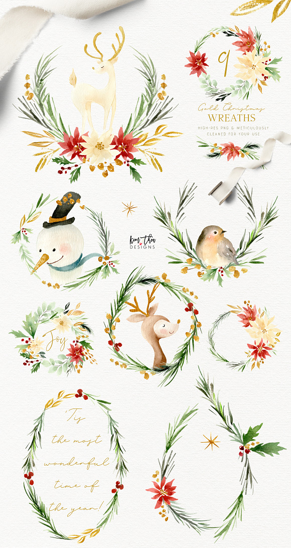 Gold Christmas Collection in Illustrations - product preview 3