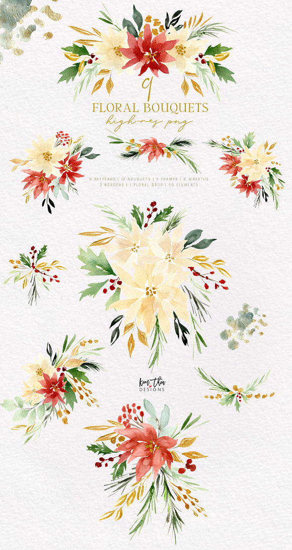 Gold Christmas Collection in Illustrations - product preview 4