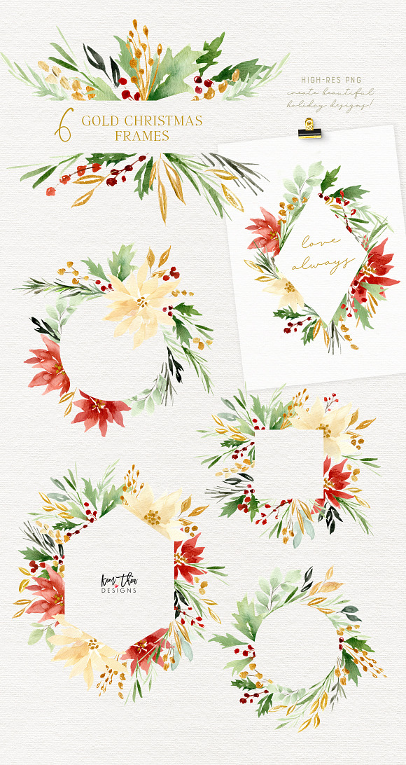 Gold Christmas Collection in Illustrations - product preview 5