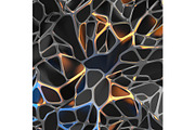 Abstract 3d rendering of chaotic