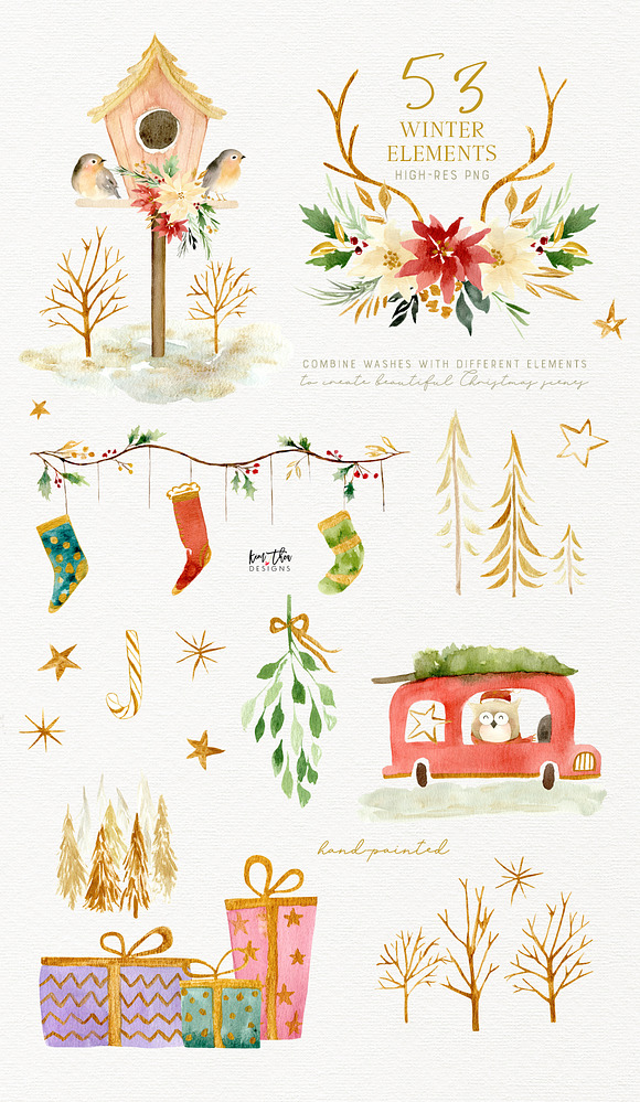 Gold Christmas Collection in Illustrations - product preview 10