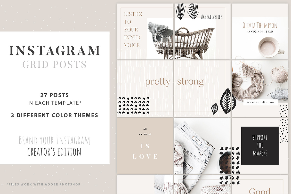 Instagram Grid Posts - Creator in Instagram Templates - product preview 8