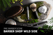Barber shop Wild side - PSD scene
