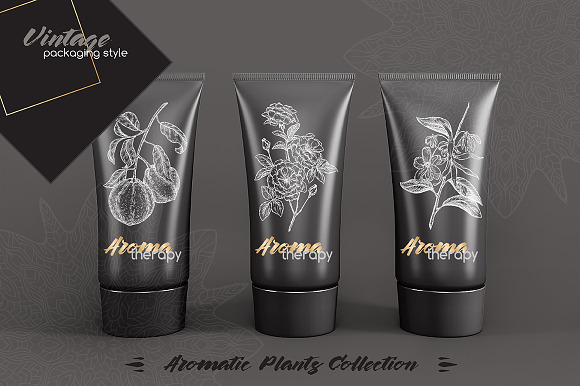 Aromatic plants sketch set Vol. 1 in Illustrations - product preview 3