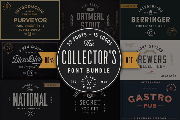 Collector's Font Bundle - 53 Fonts! in Vintage Fonts - product preview 15