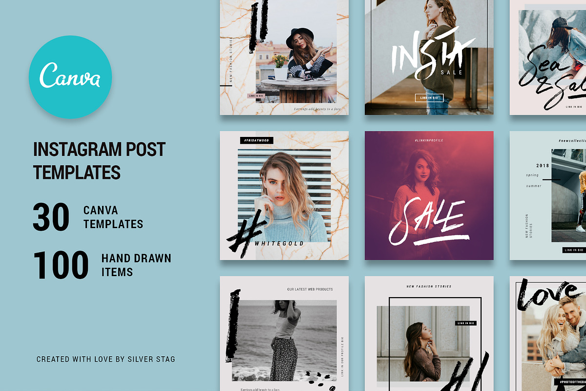 CANVA Instagram Hand-Drawn Posts in Instagram Templates - product preview 8