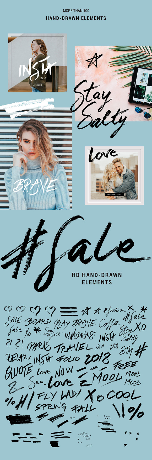 CANVA Instagram Hand-Drawn Posts in Instagram Templates - product preview 2
