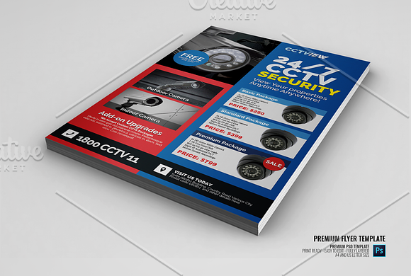 CCTV Package Deal Flyer in Flyer Templates - product preview 1