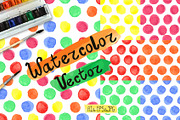 Watercolor Baby pattern. Polka dot
