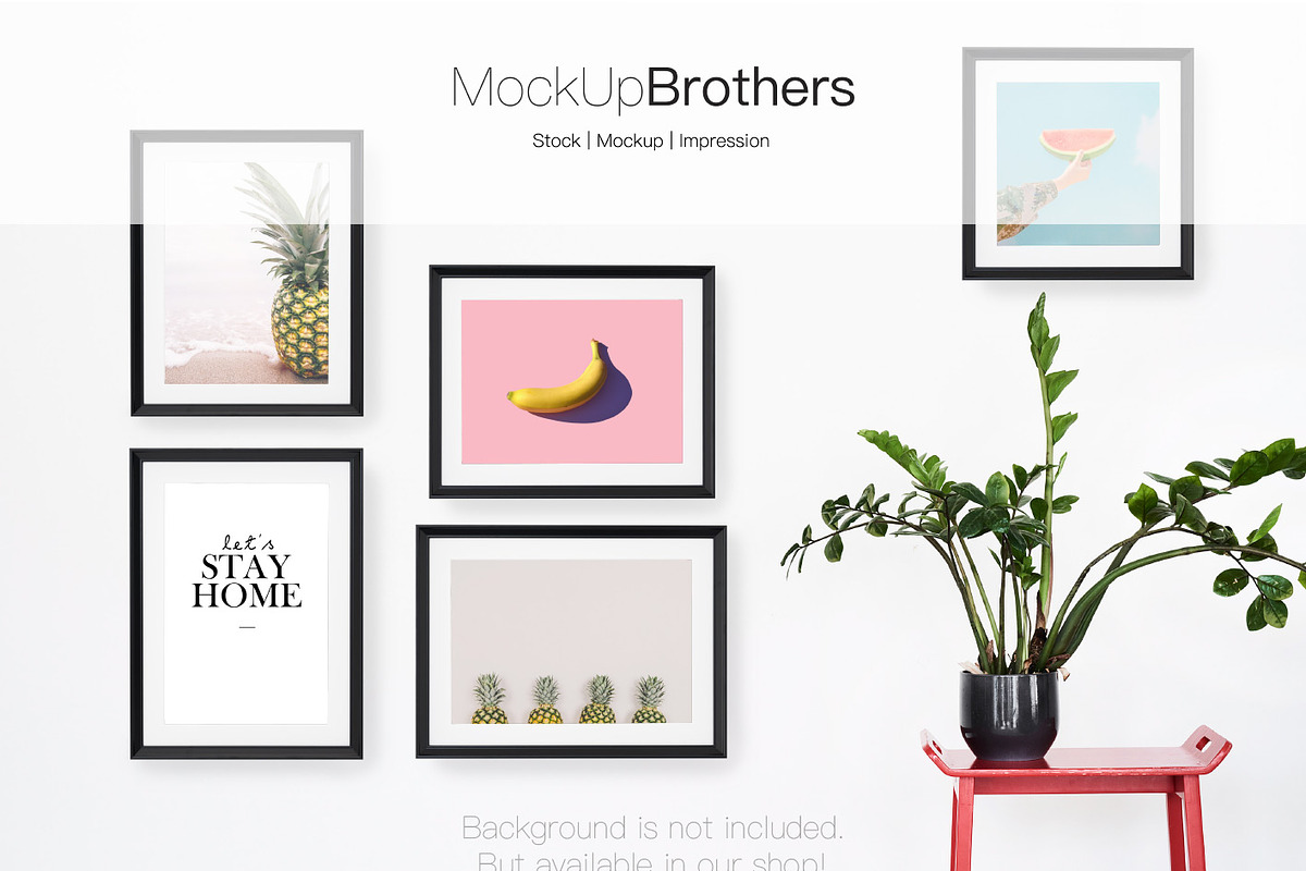 Frame set mockup Styled frame mockup in Print Mockups - product preview 8
