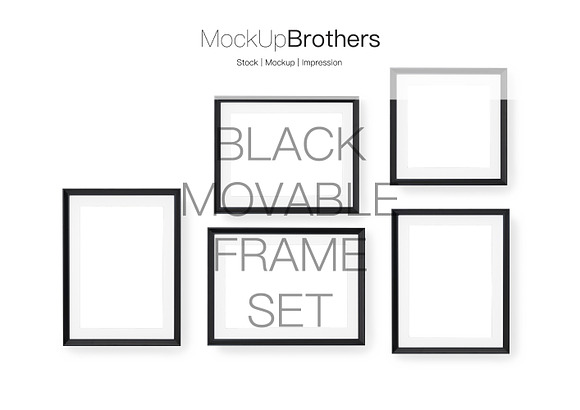 Frame set mockup Styled frame mockup in Print Mockups - product preview 2