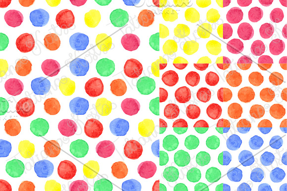 Watercolor Baby pattern. Polka dot in Patterns - product preview 1