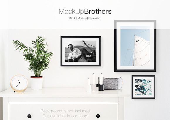 Frame set mockup Styled frame mockup in Print Mockups - product preview 4