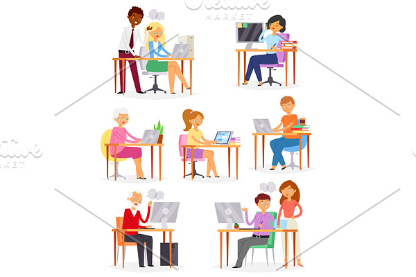 People work place vector business