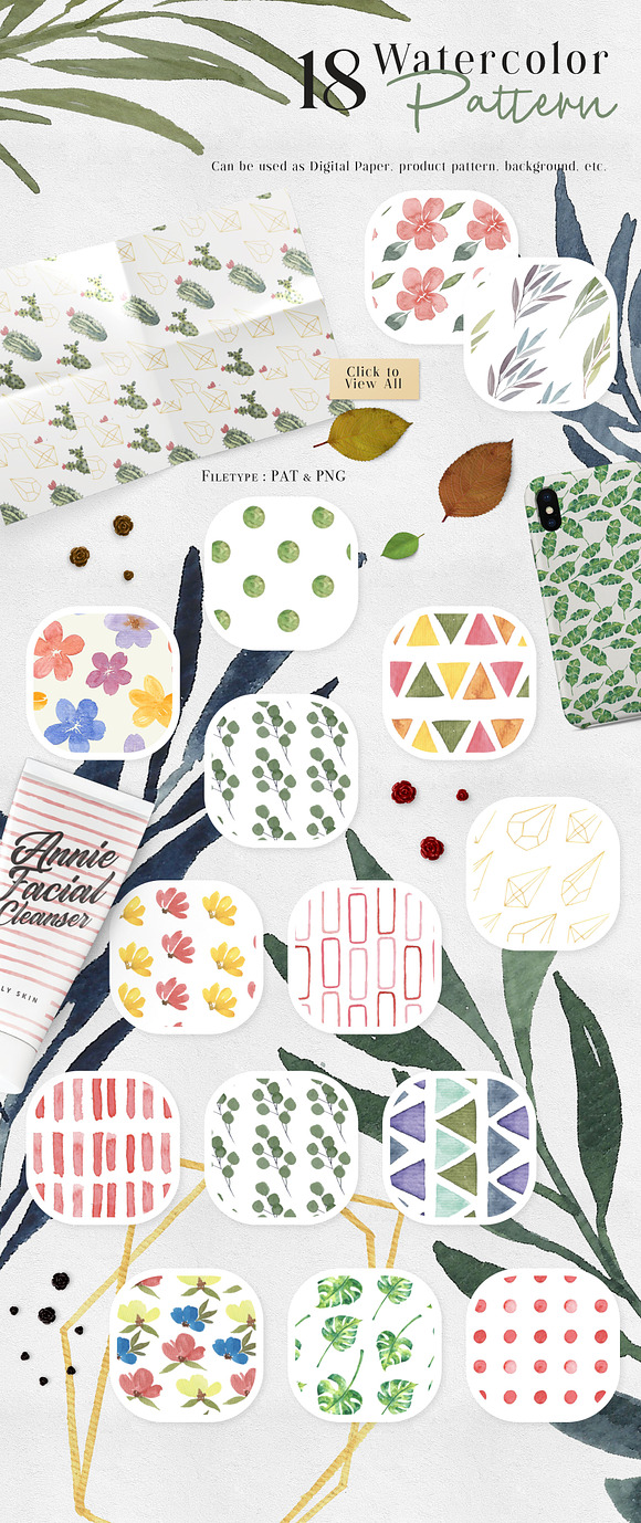 Ofi Watercolor Design Set in Illustrations - product preview 5