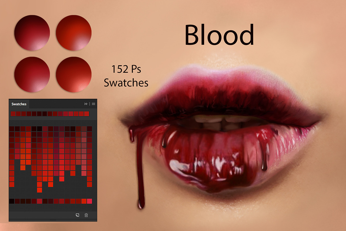 Blood Swatches in Photoshop Color Palettes - product preview 8