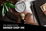 Barber shop ink - PSD scene