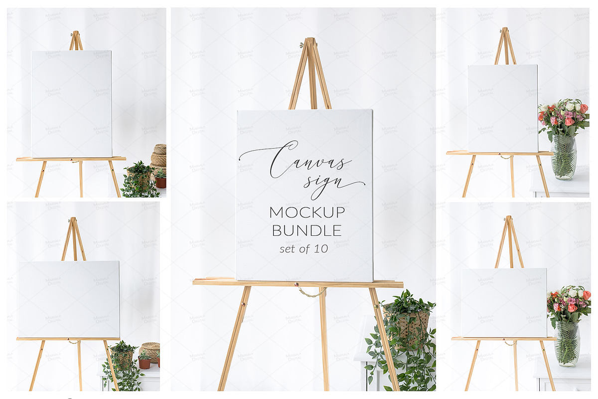 Elegant Wedding Sign Mockup Bundle  in Print Mockups - product preview 8