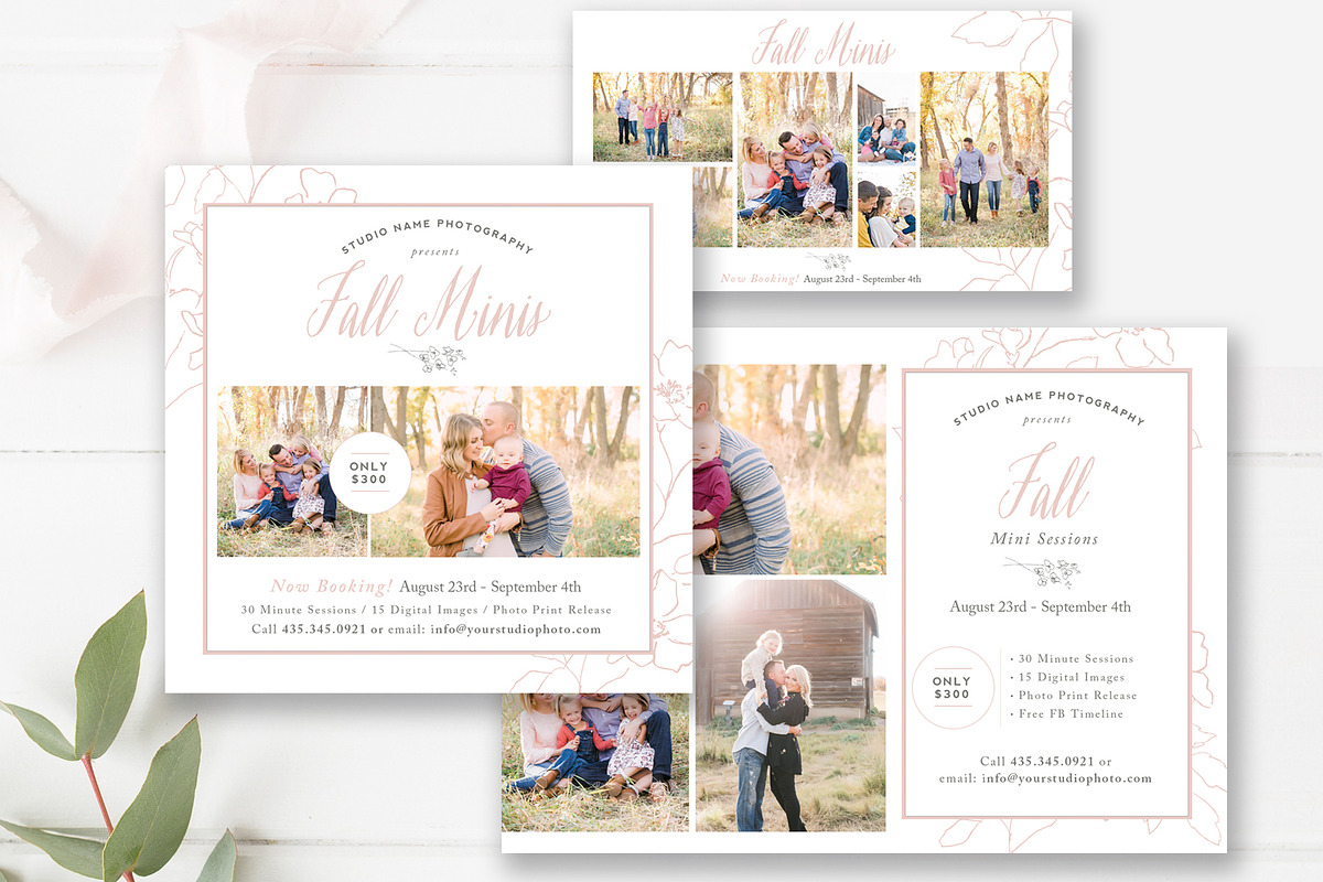 Fall Mini Session Marketing Set in Flyer Templates - product preview 8