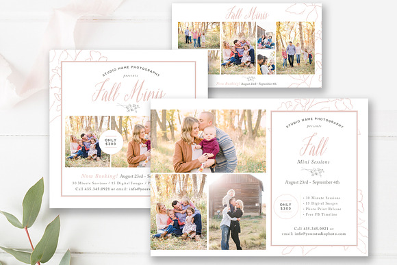 Fall Mini Session Marketing Set in Flyer Templates - product preview 1