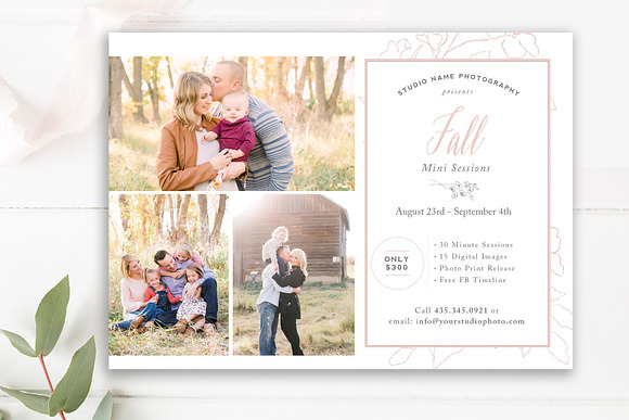 Fall Mini Session Marketing Set in Flyer Templates - product preview 4