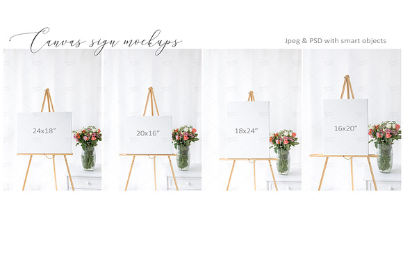 Elegant Wedding Sign Mockup Bundle  in Print Mockups - product preview 2